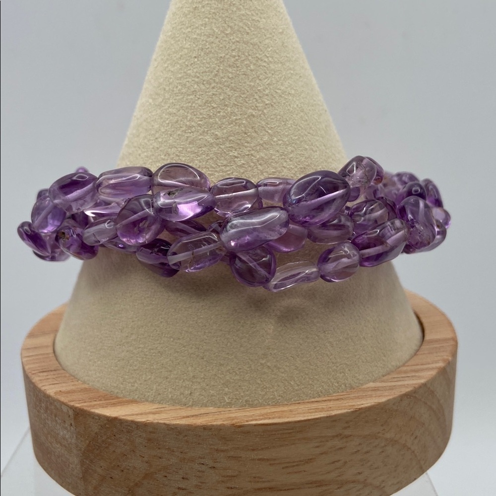 Ross Simon Natural Purple Amethyst & 14K Gold Multi-Strand Beaded Bracel…